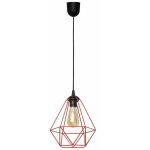 HELAM LIGHTING - HELAM KARO PLAFONNIER WIRE FRAME NOIR, ROUGE 24CM