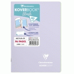 KOVERBOOK BLUSH CAHIER PIQUÉ A5 96 PAGES LIGNÉ COUVERTURE POLYPROPYLÈNE OPAQUE BICOLORE. - LILAS/VERT TILLEUL - LOT DE 5