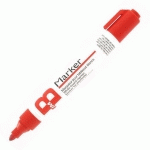 LOT DE 10 - MARQUEUR EFFAÇABLE BRUNEAU POINTE OGIVE 2 À 3 MM ROUGE CORPS PLASTIQUE