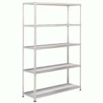 RAYONNAGE RAPID 2 5 TABLETTES METAL 1830X1220X455 GRIS CLAIR