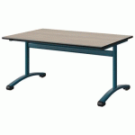 TABLE MALIBU 120X80 T3 DL STRA ANTIB ACACIA/NOIR BLEU 5025