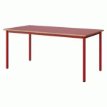 TABLE MALIBU 160X80 T5 4P STRA ALAISÉ ROUGE U321/ROUGE 3020