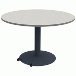 TABLE MANO MOB Ø120 T6 STRAT ALAISÉ GRIS PERLE GRIS/NS - MOBIDECOR