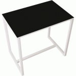 TABLE RÉUNION HAUTE EASY OFFICE 4 PERSONNES PLATEAU NOIR - MEET BY PAPERFLOW