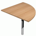 ANGLE DE BUREAU 90° PIEDS RENFORT MÉTAL FAST 80CM - HÊTRE