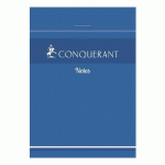 BLOC NOTE AGRAFÉ A7 200P 60G QUADRILLÉ 5/5 BLEU - CONQUERANT