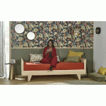 PACK LIT GIGOGNE HERSÉ + MATELAS  BOIS NATUREL 80X200 CM
