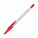 STYLO-BILLE PILOT BP-S ÉCRITURE MOYENNE 0.5MM ENCRE DOUCE POINTE INDÉFORMABLE RECHARGEABLE CORPS TRANSLUCIDE ROUGE - LOT DE 12