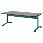 TABLE MALIBU 160X80 T3 DL STRA BÉTON F186/NOIR BLEU 5018