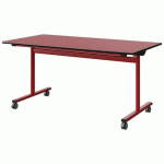 TABLE MALIBU RAB. 160X80 T6 DL ST ROUGE U321/NOIR ROUGE 3020 - MANUTAN EXPERT