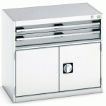 ARMOIRE D\'ATELIER À TIROIRS CUBIO SL-857-3.1 GRIS CLAIR - MANUTAN COLLECTIVITÉS