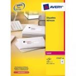 AVERY BOÎTE DE 1400 ÉTIQUETTES LASER BLANC 99,1X38,1MM L7163-100