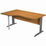 BUREAU GAUCHE PIEDS L MÉTAL FAST 160CM AULNE ANTHRACITE