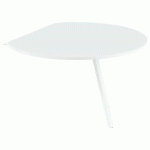 EXTENSION RONDE GARY P/RETOUR 80 CM PIED BLANC PLATEAU BLANC - MBA
