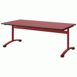 TABLE MALIBU 160X80 T3 DL ST ANTIB ROUG U321/NOIR ROUGE 3020