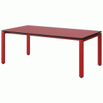 TABLE MALIBU 160X80 T3 SOUDÉ ST ROUGE U321/NOIR ROUGE 3020