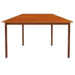 TABLE MODULAIRE DOMINO TRAPÈZE - L. 120 X P. 60 CM - PLATEAU TECK - PIEDS BRUN