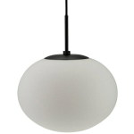 DYBERG LARSEN LIGHTING - DYBERGLARSEN PRINCESS GLOBE SUSPENSION PLAFONNIER OPALE, SUSPENSION NOIRE