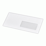 ENVELOPPE BLANCHE 110 X 220 MM 80 G AVEC FENÊTRE 45 X 100 MM - BOÎTE DE 500