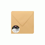 LOT DE 2 - PAQUET DE 20 ENVELOPPES POLLEN 165X165MM 120G/M2 - CARAMEL