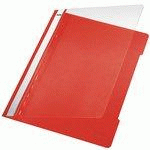 LOT DE 20 - CHEMISE À LAMELLE STANDARD, FORMAT A4, PP, ROUGE CLAIR