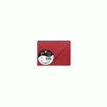 PAQUET DE 5 ENVELOPPES POLLEN 75X100MM 120G/M2 - ROUGE GROSEILLE - LOT DE 15