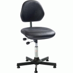 SIÈGE AKTIV - IMITATION CUIR - BAS - ACIER - NOIR - PATIN - GLOBAL PROFESSIONAL SEATING