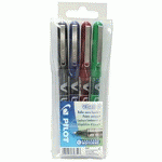 STYLO ROLLER V BALL VB 7 ÉTUI DE 4COULEURS ASSORTIES - PILOT