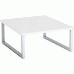 TABLE BASSE PUNTO 60X60 CM PLATEAU BLANC