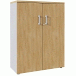 ARMOIRE H133XL100XP45 CM 3 TAB. MÉTAL ARGENT/CHÊNE AUTHENTIQ - CLEN