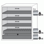 ARMOIRE SÉCURITÉ S-PEGASUS-90 S90.129.120.WDAC GRIS CLAIR - ASECOS