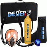 ASUPERMALL - BOUTEILLE D'OXYGENE DE PLONGEE 1L + COMBINAISON D'EQUIPEMENT DE PLONGEE SOUS-MARINE, COMBINAISON B, JAUNE