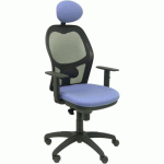 CHAISE JORQUERA AVEC APPUI-TÊTE NOIR/BLEU CLAIR - PIQUERAS Y CRESPO