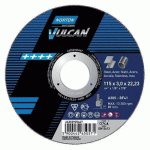 MEULE DE TRONÇONNAGE MOYEU PLAT VULCAN MÉTAL INOX .41R INOX 125X1.6 B25 NORTON