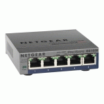 NETGEAR GS105E-200PES COMMUTATEUR RÉSEAU GÉRÉ L2/L3 GIGABIT ETHERNET (10/100/1000) GRIS