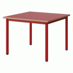 TABLE MALIBU 80X80CM T3 4P STRA ALAISÉ ROUGE U321/ROUGE 3020