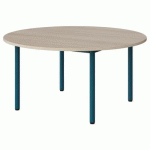 TABLE MALIBU Ø 120 T3 4P STRA ABS ACACIA/BLEU 5025