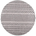 TAPIS LAVABLE ANTIDÉRAPANT 120 CM NOIR ET BLANC