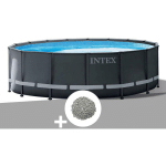 INTEX - KIT PISCINE TUBULAIRE ULTRA XTR FRAME RONDE 4,27 X 1,22 M + 10 KG DE ZÉOLITE
