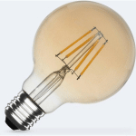 AMPOULE LED FILAMENT E27 6W 720 LM G80 GOLD BLANC CHAUD 2200K 360º