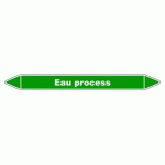 LOT DE 3 - MARQUEUR DE TUYAUTERIE - EAU PROCESS - NFX 08-105 - VINYLE LAMINÉ 355 X 37 MM