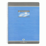 LOT DE 5 - CAHIER SPIRALE CONQUÉRANT SEPT A4+ 24 X 32 CM GRANDS CARREAUX 180 PAGES