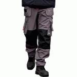 PANTALON DE TRAVAIL PANBLACK+ AVEC POCHES GENOUILLÈRES - GRIS - TAILLE 46 KIPLAY