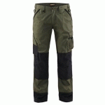 PANTALON DE TRAVAIL PAYSAGISTE VERT ARMÉE/NOIR TAILLE 38C - BLAKLADER