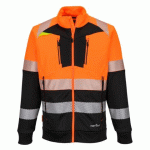 PORTWEST DX490 SWEAT-SHIRT ZIPPÉ DX4 HV CLASSE 1 ORANGE/NOIR - TAILLE M