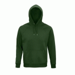 SWEAT PERSONNALISABLE À CAPUCHE COTON ORGANIQUE BIO VERT BOUTEILLE