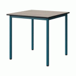 TABLE MALIBU 80X80 T6 4P STRA ANTIB ACACIA/NOIR BLEU 5025 - MANUTAN EXPERT