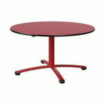 TABLE MALIBU Ø 120 T4 PC STRA ROUGE U321/NOIR ROUGE 3020
