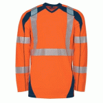 TEE-SHIRT MANCHES LONGUES HAUTE VISIBILITÉ ORANGE - 2XL - HV APOLLO KIPLAY
