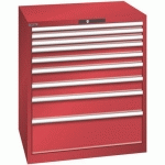 ARMOIRE ROUGE 870X725X1000 AVEC 9 TIR. 200KG _ 78.704.070 - LISTA